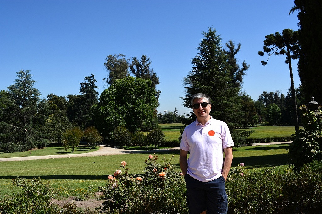 Os jardins da residência Concha y Toro estendem-se a perder de vista