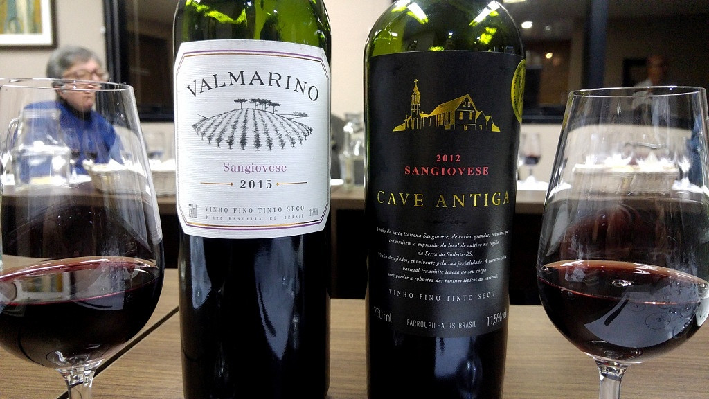 Valmarino Sangiovese 2015 e Cave Antiga Sangiovese 2012