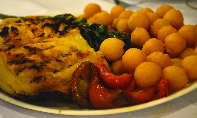 O belo bacalhau grelhado da Frangaria
