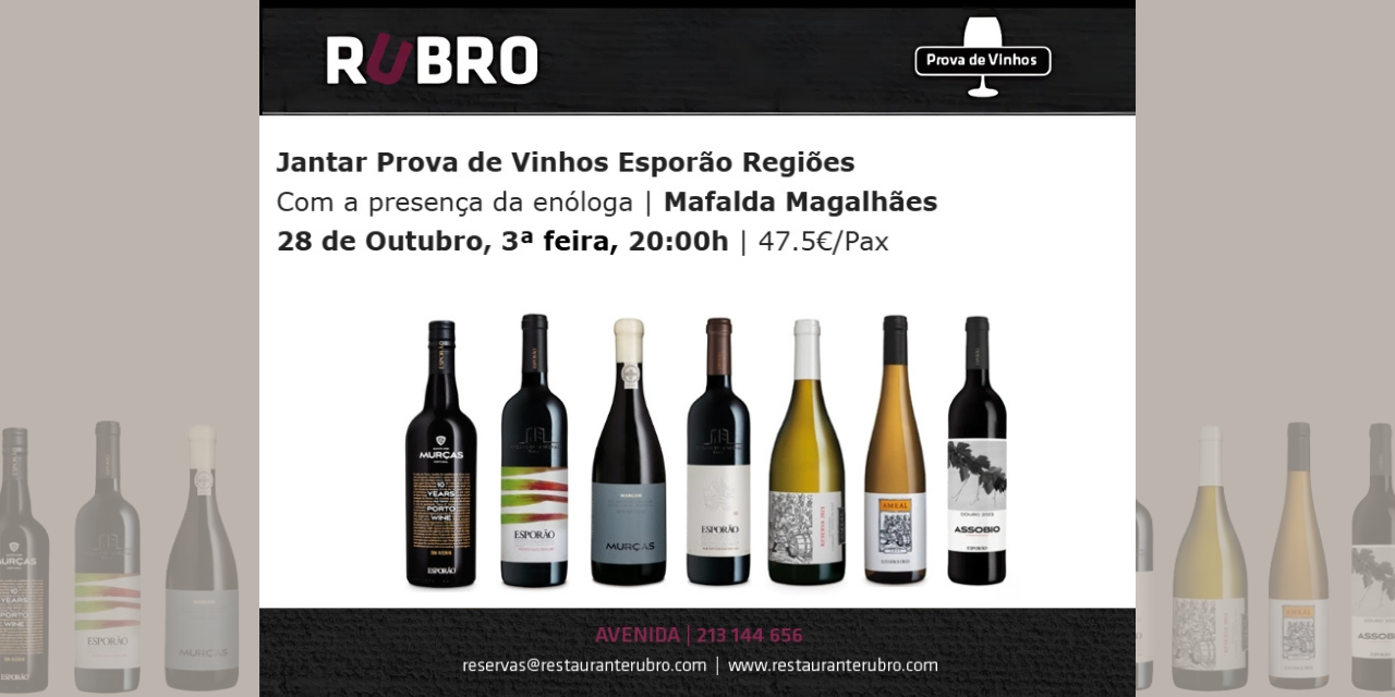 Jantar Prova Esporão Regiões|Viva o Vinho