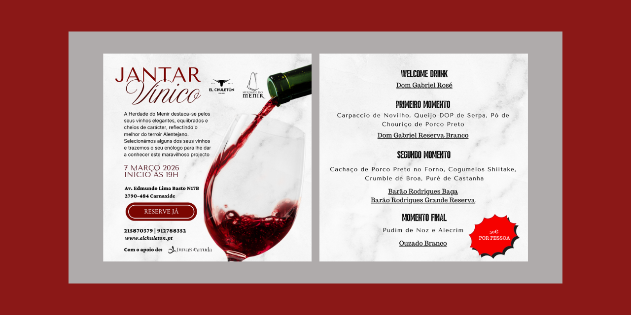 Jantar Vínico Herdade do Menir|Viva o Vinho