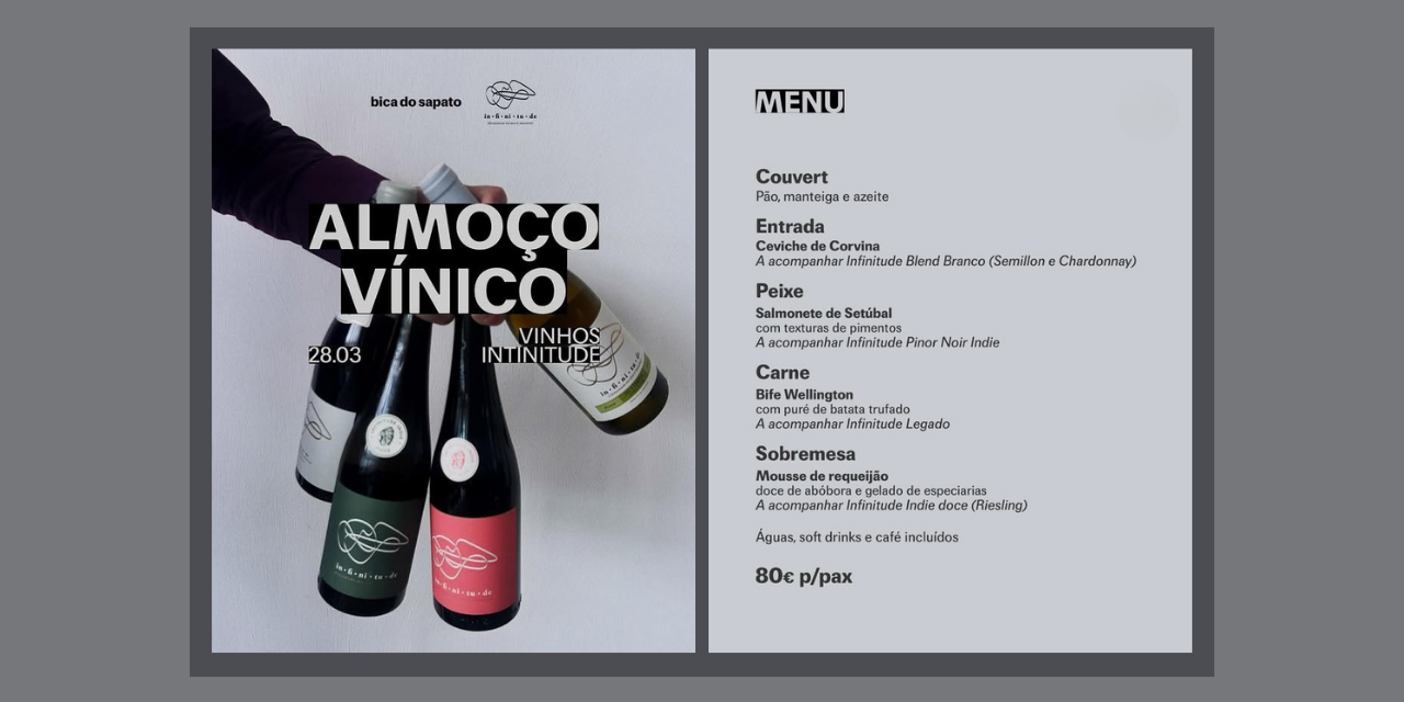 Almoço Vínico Infinitude|Viva o Vinho