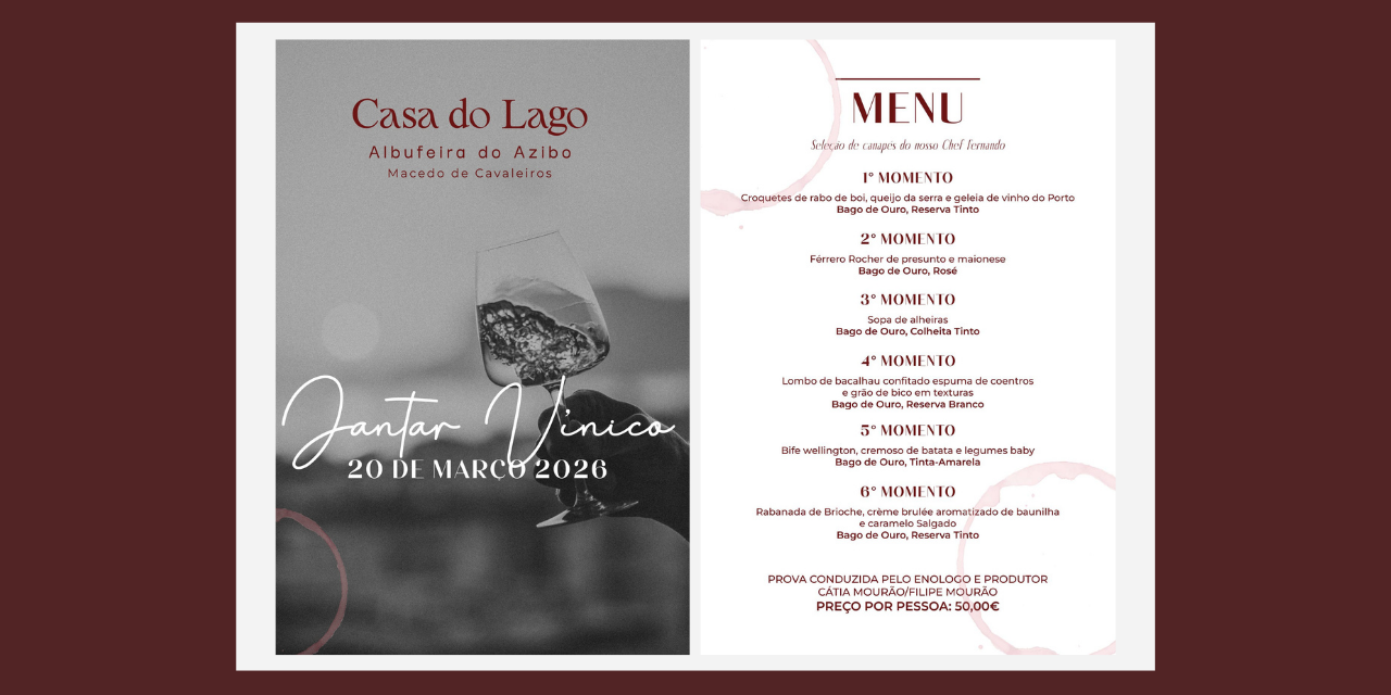 Jantar Vínico Bago de Ouro|Viva o Vinho