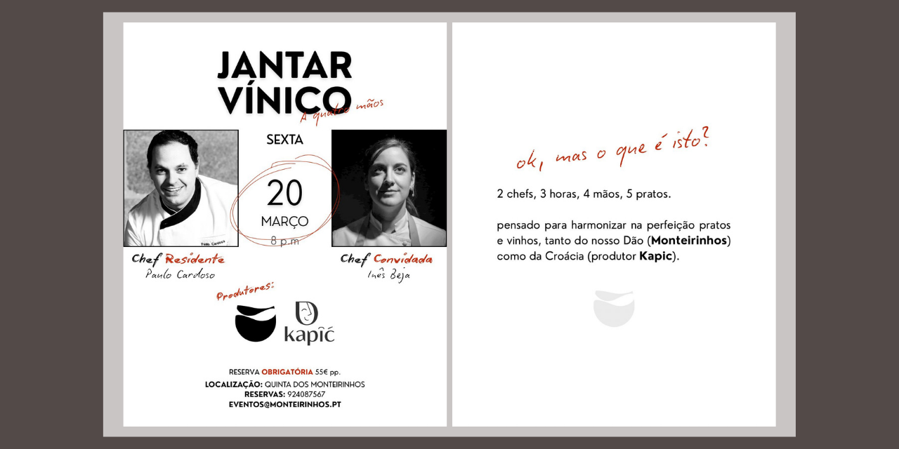 Jantar Vínico a Quatro Mãos|Viva o Vinho