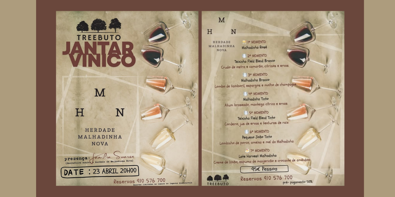 Jantar Vínico Herdade Malhadinha Nova|Viva o Vinho