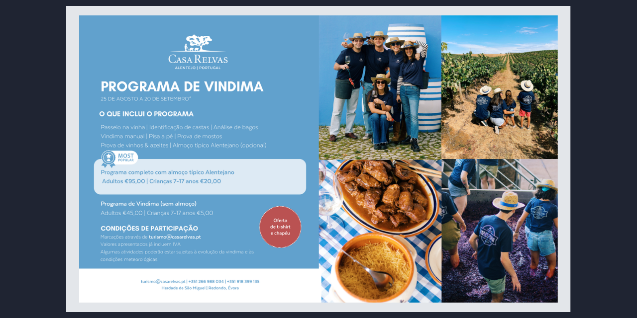 Vindimas Casa Relvas 2026|Viva o Vinho
