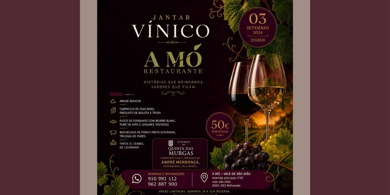 Jantar Vínico Quinta das Murgas|Viva o Vinho